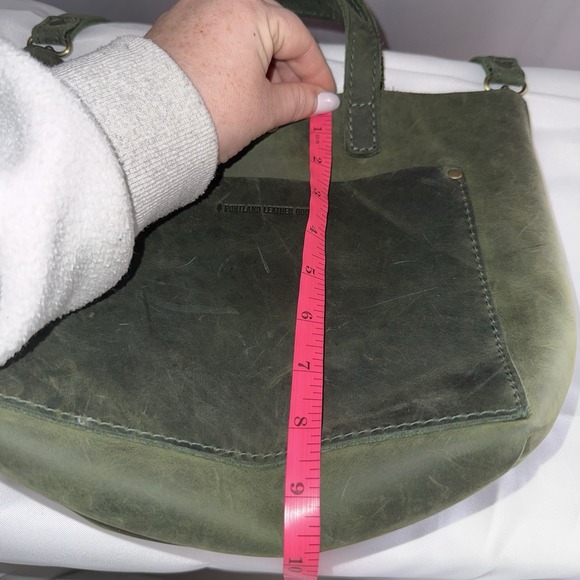 Portland Leather Goods PLG Mini Classic Crossbody Tote Bag Purse Forrest Green - Picture 13 of 13
